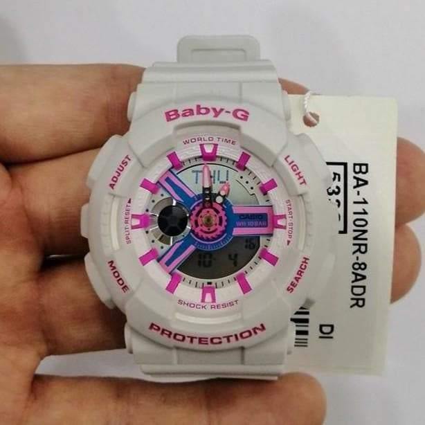 Casio Baby-G BA-110 Series Neo Retro Colors White Watch BA110NR-8A - Diligence1International