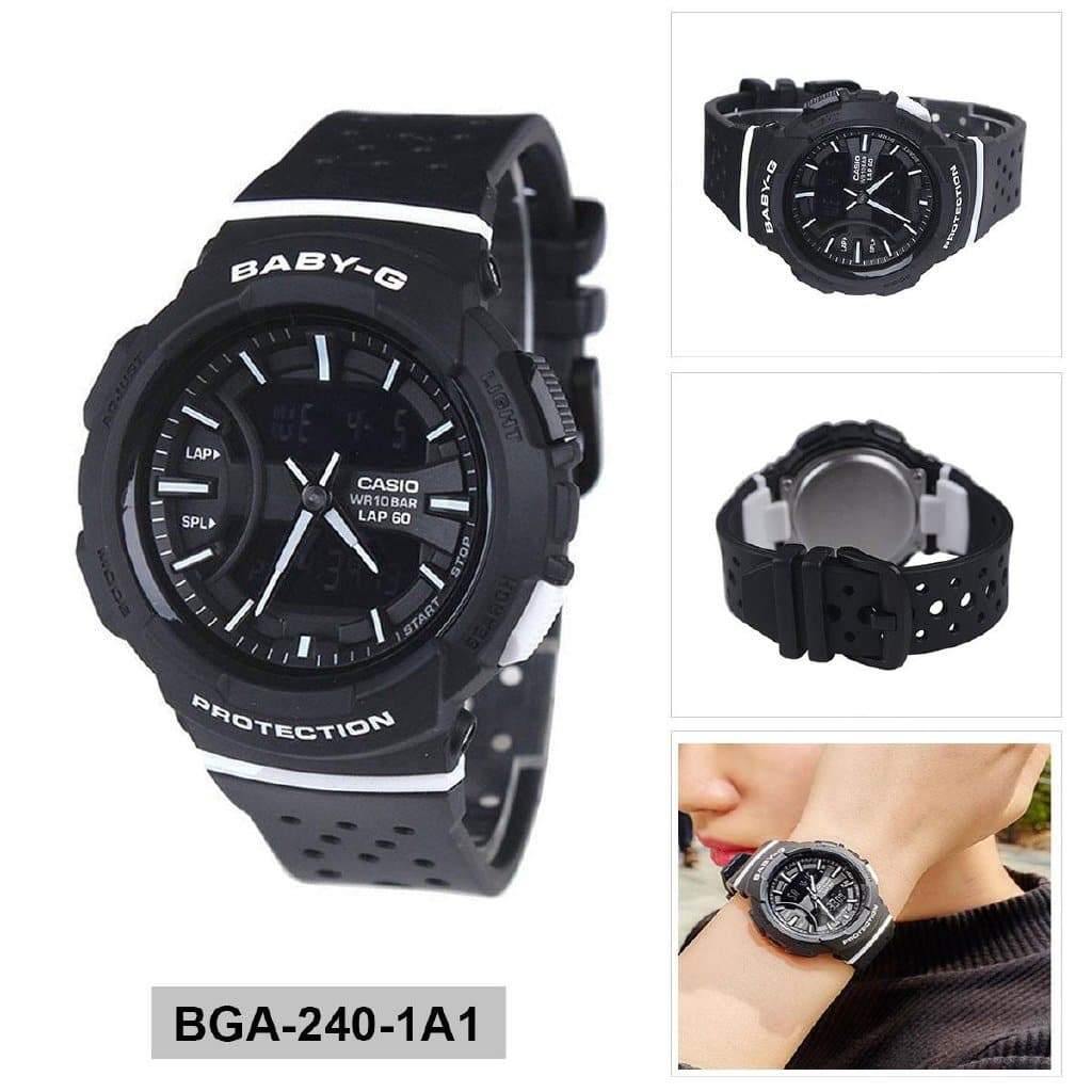 Casio Baby-G Standard Analog-Digital Black x White Accents Watch BGA240-1AD1R - Diligence1International