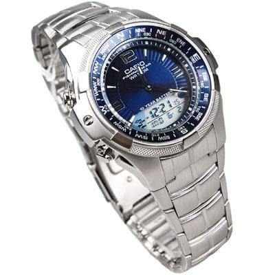 Casio Outgear Fishing Gear Moon Phase Anadigi Stainless Steel Watch AMW-708D-2A - Diligence1International