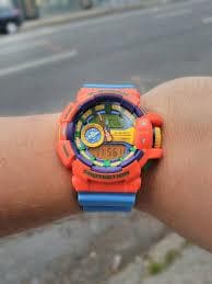 Casio G-Shock Dragon Ball Z Anadigi Hyper Colors Orange x Sky Blue x Green x Yellow Accents Watch GA400-4ADR - Diligence1International