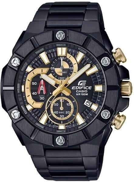 Casio Edifice Chronograph Black x Gold Series Men's PVD Stainless Steel Watch EFR-569DC-1AV