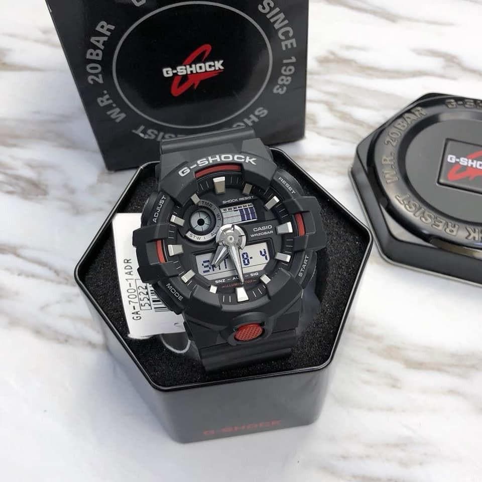 Casio G-Shock Standard Analog-Digital Black x Red x Grey Accents Last Dance Watch GA700-1BDR - Diligence1International