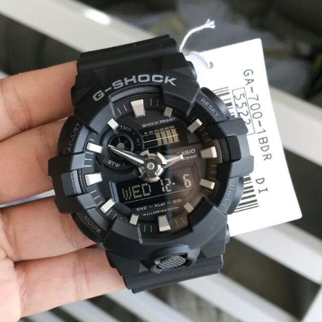 Casio G-Shock Standard Analog-Digital Black Watch GA700-1BDR - Diligence1International