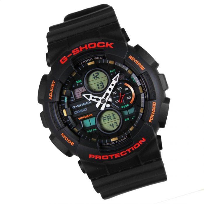 Casio G-Shock Standard Analog-Digital Basic Color Black Watch GA140-1A4DR - Diligence1International