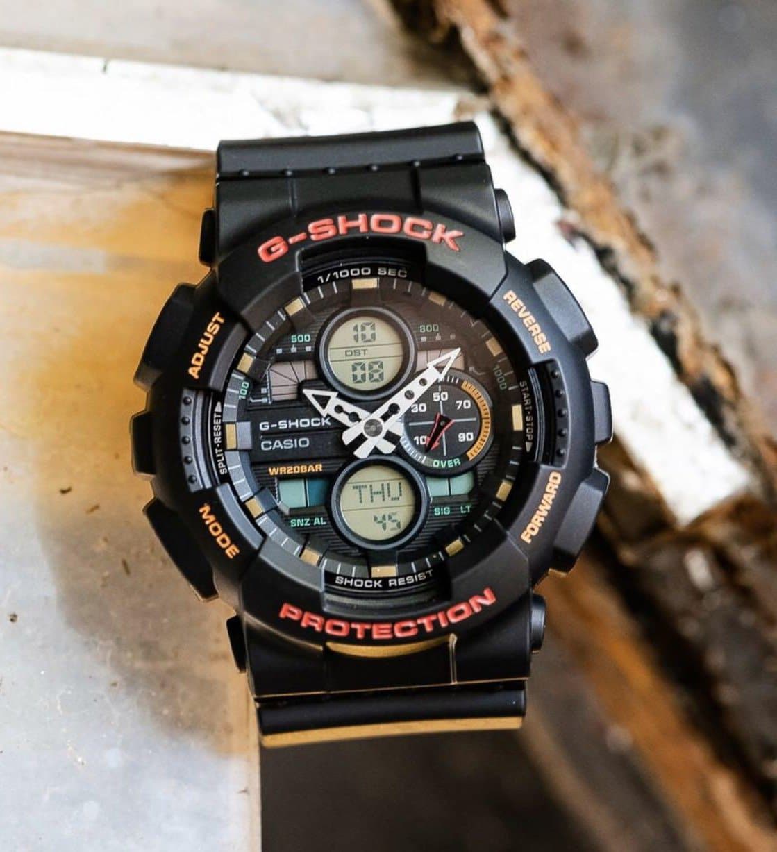 Casio G-Shock Standard Analog-Digital Basic Color Black Watch GA140-1A4DR - Diligence1International