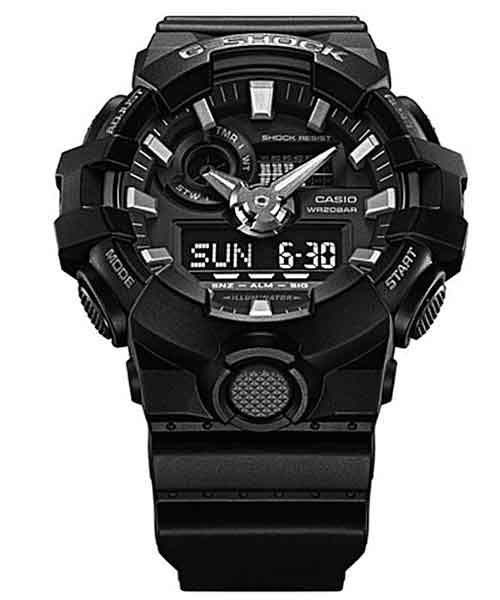 Casio G-Shock Standard Analog-Digital Black Watch GA700-1BDR - Diligence1International