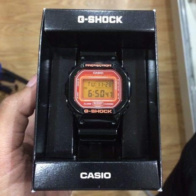 Casio G-Shock Digital Lava Orange Dial Black Watch DW5600CS-1DR - Diligence1International