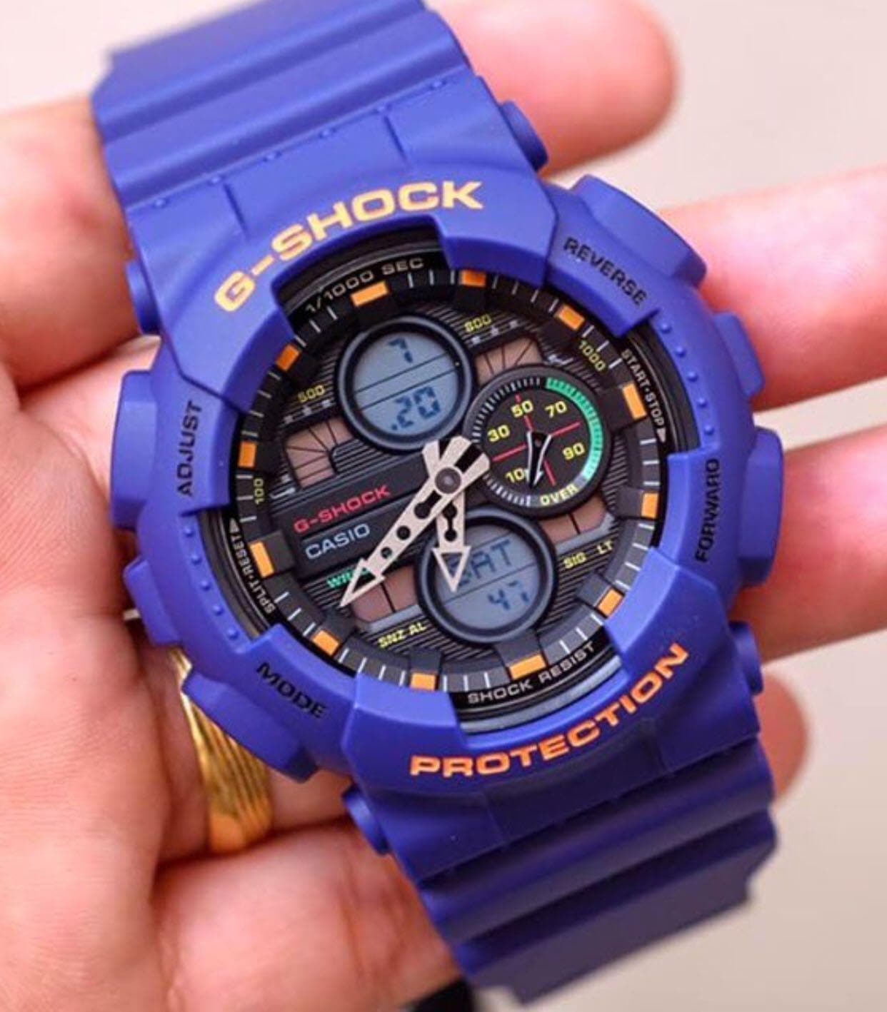 Casio G-Shock Special Color Neon Genesis Evangelion Purple Watch GA140-6ADR - Diligence1International