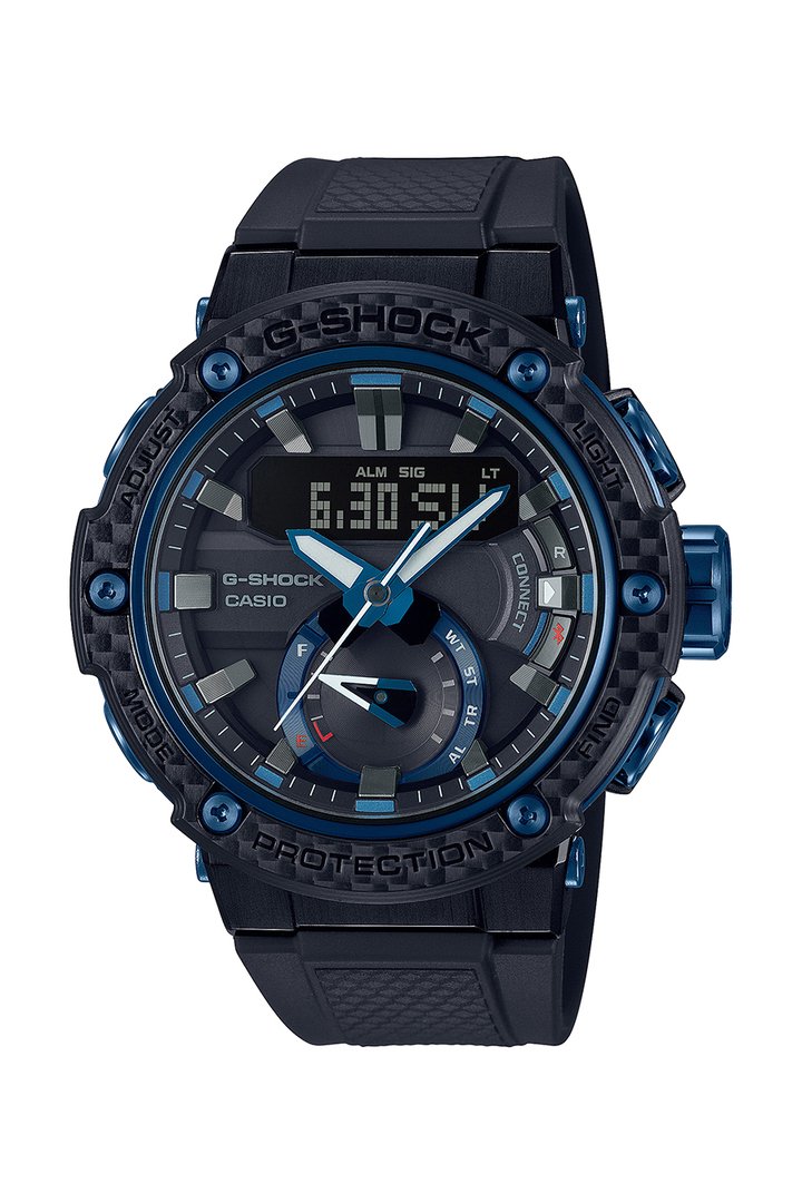 Casio G-Shock G-Steel Mobile link Bluetooth Anadigi Black x Blue Accents Watch GSTB200X-1A2DR - Diligence1International
