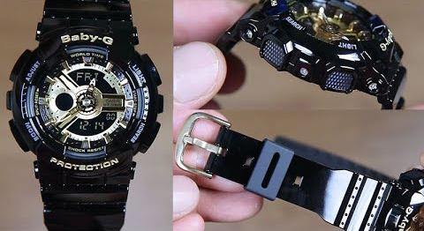 Casio Baby-G BA-110 Black & Gold Series Analog-Digital Black x Gold Dial Watch BA110-1ADR - Diligence1International