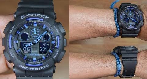 Casio G-Shock Standard Analog Digital Black x Blue Watch GA100-1A2DR - Diligence1International