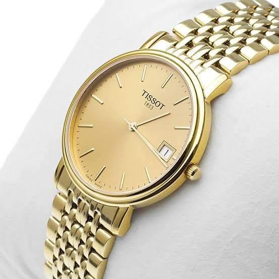 Tissot Swiss Made T Classic Desire All Gold Plated Men s Watch T52