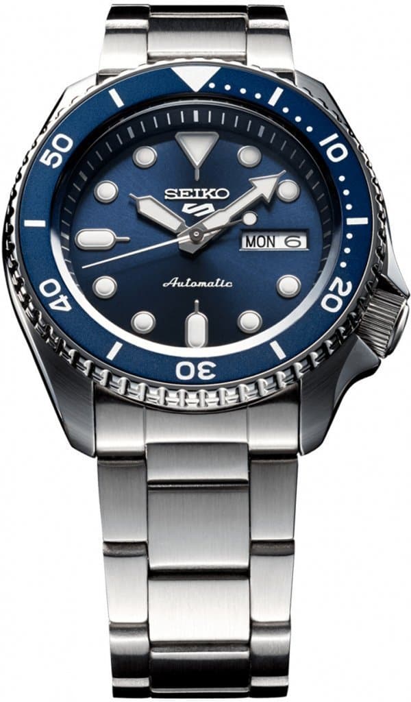 Seiko 5 Sports 100M Automatic Men's Watch Blue Bezel Dial SRPD51K1