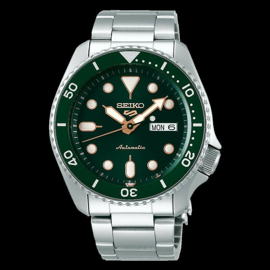 Seiko 5 Sports 100M Automatic Men's Watch FORREST Green Bezel Dial SRPD63K1