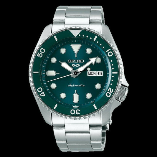 Seiko 5 Sports 100M Automatic Men's Watch HULK Green Bezel Dial SRPD61K1