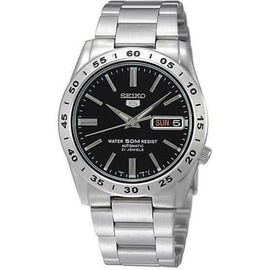 Seiko 5 Classic 50M Automatic Black Dial Men's Stainless Watch SNKE01K1