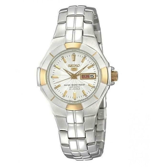 Seiko 5 Classic 50M Ladies Size 2 Tone Gold Plated Watch SYMG86K1