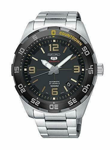 Seiko 5 Sports 100M Automatic Watch Black Dial Stainless Steel Strap SRPB83K1