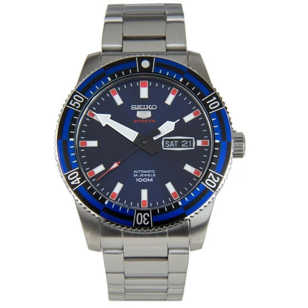 Seiko 5 Sports 100M Japan Made Automatic Men s Watch Blue Dial