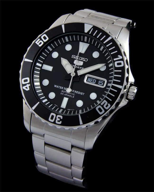Seiko 5 Sports Black Sea Urchin Automatic Men's Watch SNZF17K1