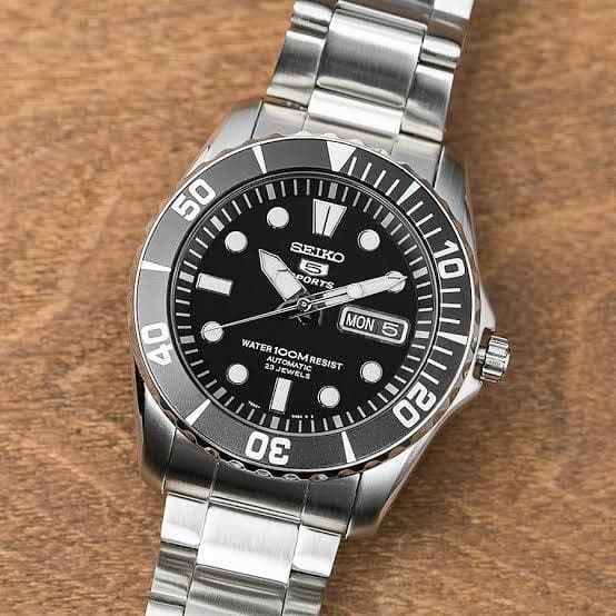 Seiko Sports Black Sea Urchin Automatic Men's Watch SNZF17K1