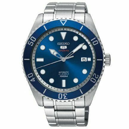 Seiko 5 Sports Japan Made 100M Automatic Men's Watch Blue Dial SRPB89J1