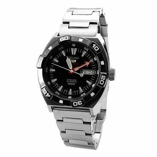 Seiko 5 Sports Japan Made 100M Black Dial Automatic Men's Watch SRP285J1