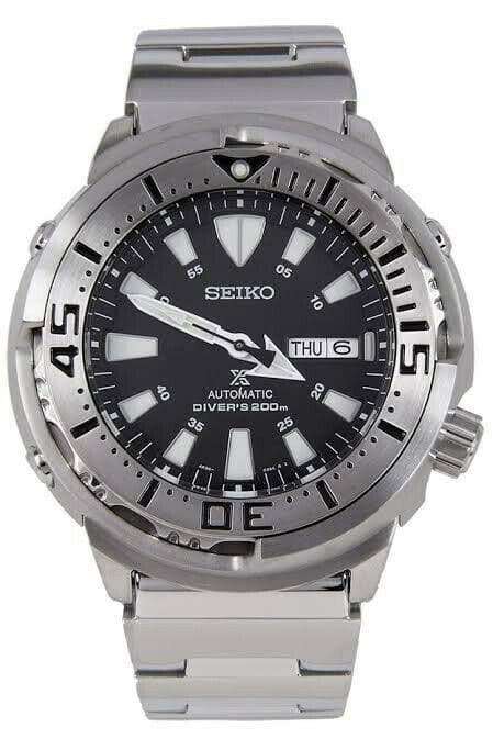 Seiko Black Monster Baby Tuna Prospex Men's Stainless Steel Watch