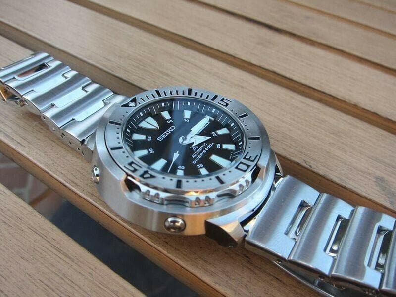Seiko Black Monster Baby Tuna Prospex Men's Stainless Steel Watch SRP637K1