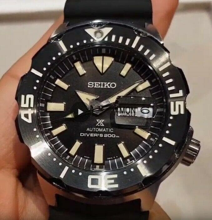 Seiko Black Monster Gen 4 Diver's 200M Men's Rubber Strap Watch SRPD27K1