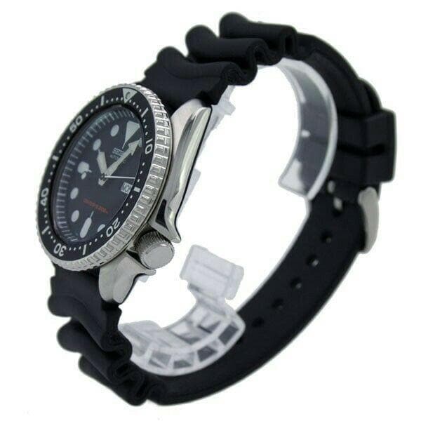 Jewelry & Watches:Watches, Parts & Accessories:Wristwatches - Seiko Black SKX 200M Diver's Men's Rubber Strap Watch SKX007K1