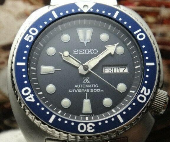Seiko Blue Turtle Prospex Diver's Men's Stainless Steel Strap Watch SRP773K1