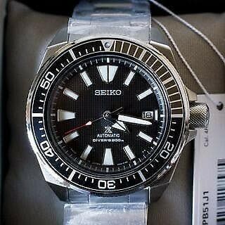 Seiko Japan Made Black Samurai 200M Diver's Men's Watch SRPB51J1