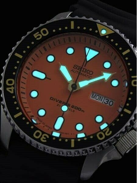 Jewelry & Watches:Watches, Parts & Accessories:Wristwatches - Seiko JAPAN Made Orange SKX 200M Diver's Men's Watch SKX011J1