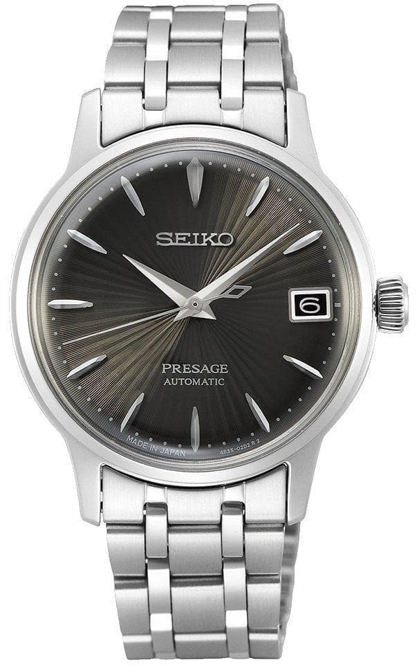 Seiko Japan Made Presage Cocktail Expresso Martini Couple's Stainless Steel Watch Set SRPE17J1 + SRP837J1 