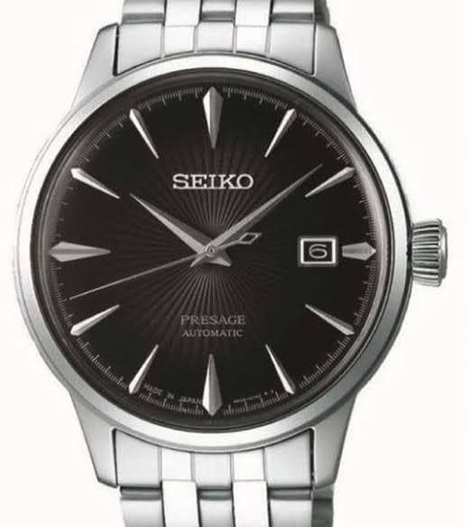 Seiko Japan Made Presage Cocktail Expresso Martini Couple's Stainless Steel Watch Set SRPE17J1 + SRP837J1 