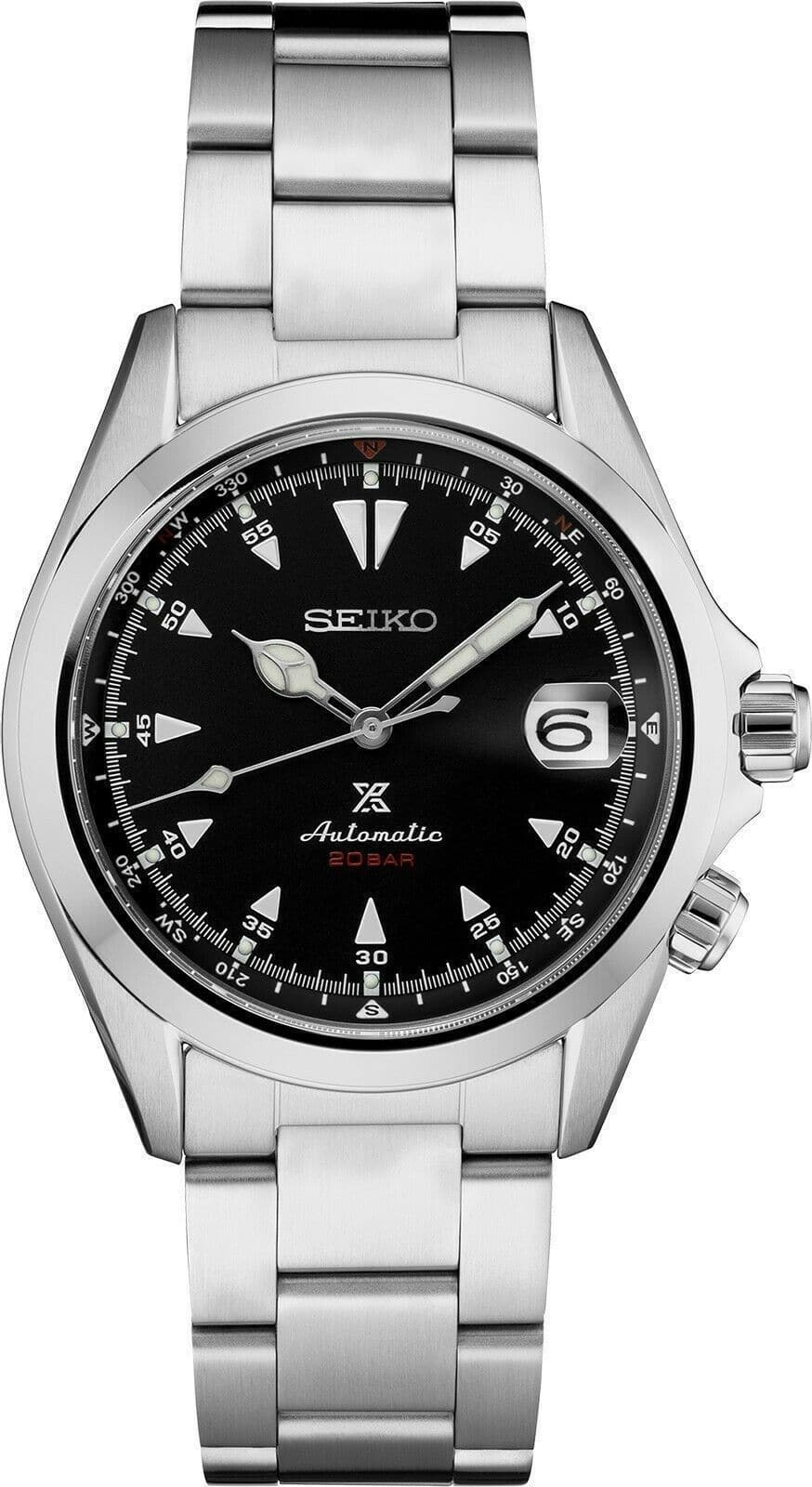 Seiko Japan Made Prospex Alpinist Black Men's Stainless Watch SPB117J1