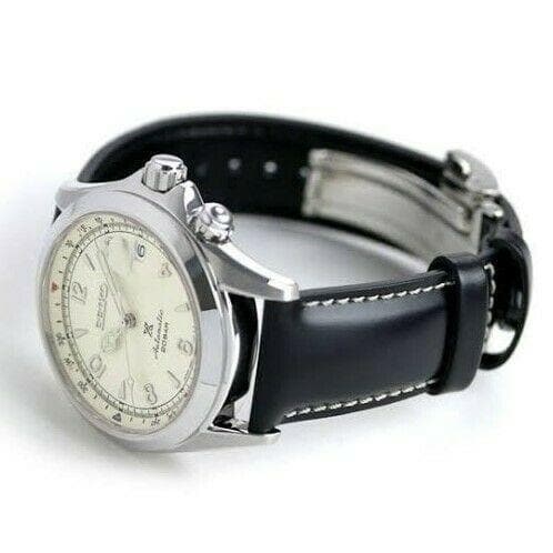Jewelry & Watches:Watches, Parts & Accessories:Wristwatches - Seiko JAPAN Made Prospex NEW Alpinist White Men's Leather Strap Watch SPB119J1