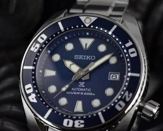 Seiko JDM Blumo Blue Sumo Men's Stainless Steel Watch SBDC033