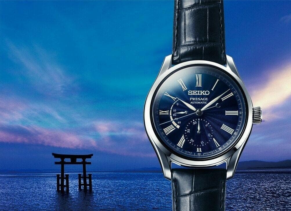 Seiko presage blue on sale enamel