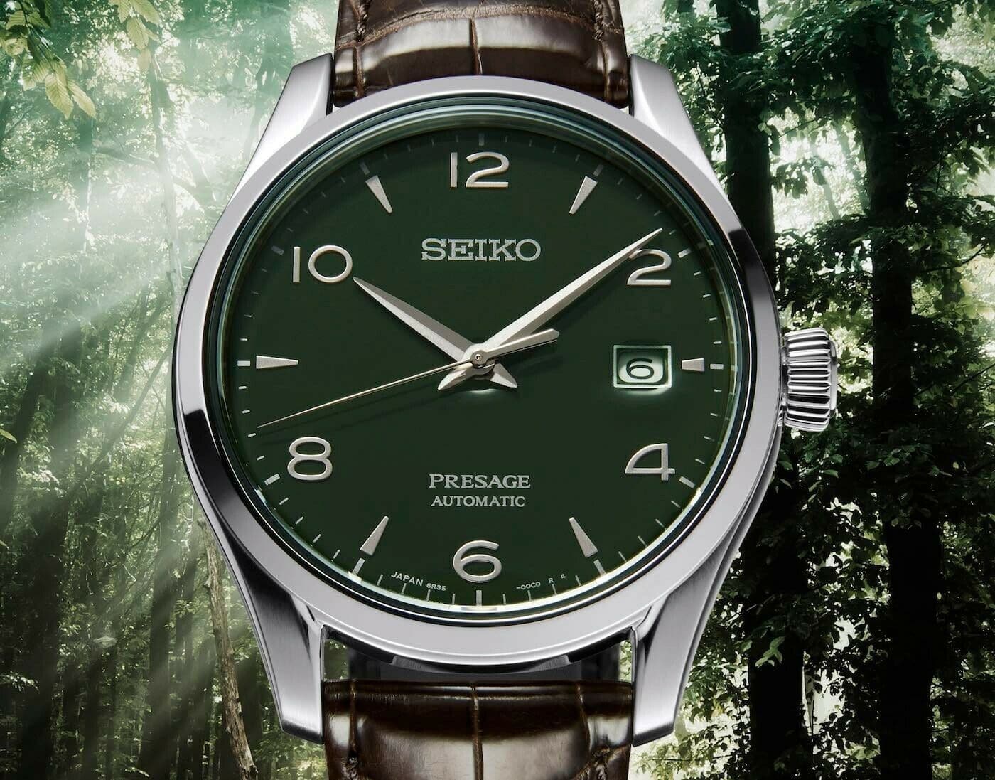 Seiko Limited Edition Presage Men's Watch Green Enamel Dial Men's Watch SPB111J1