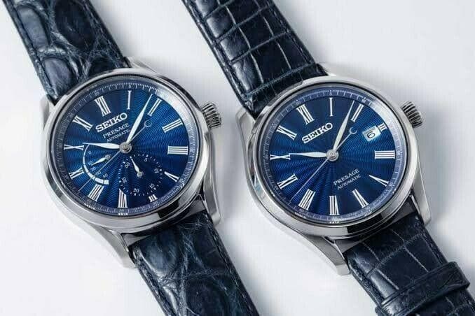 Seiko Limited Edition Presage Shippo Enamel Watches SPB073J1 + SPB075J1 Set