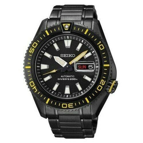 Seiko Men's "Stargate II" Ion Black PVD Plated Stainless Steel Watch SRP499K1