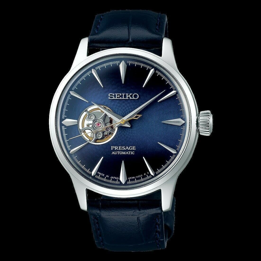 Seiko Presage Cocktail Time Blue Moon Open Heart Men's Watch SSA405J1