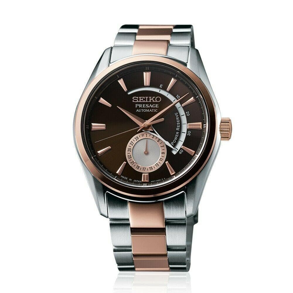 Seiko Presage Men's Two Tone Rose Gold Plated with PowRes Indicator Watch SSA354J1