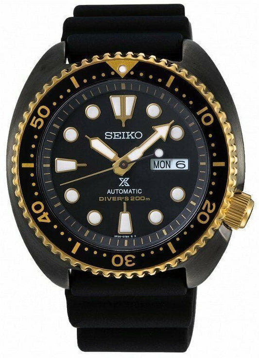 Seiko Prospex Gold Ring Black Series Ninja Turtle Watch SRPD46K1