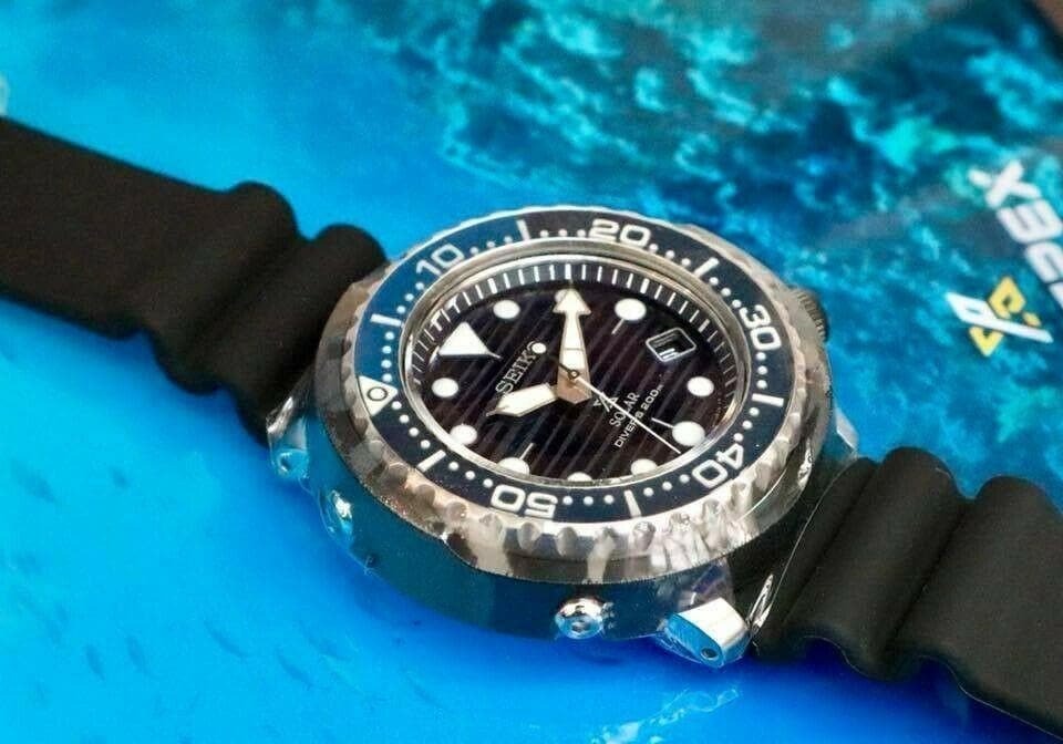 Seiko Save The Ocean Solar Tuna Blue Dial Watch SNE518P1