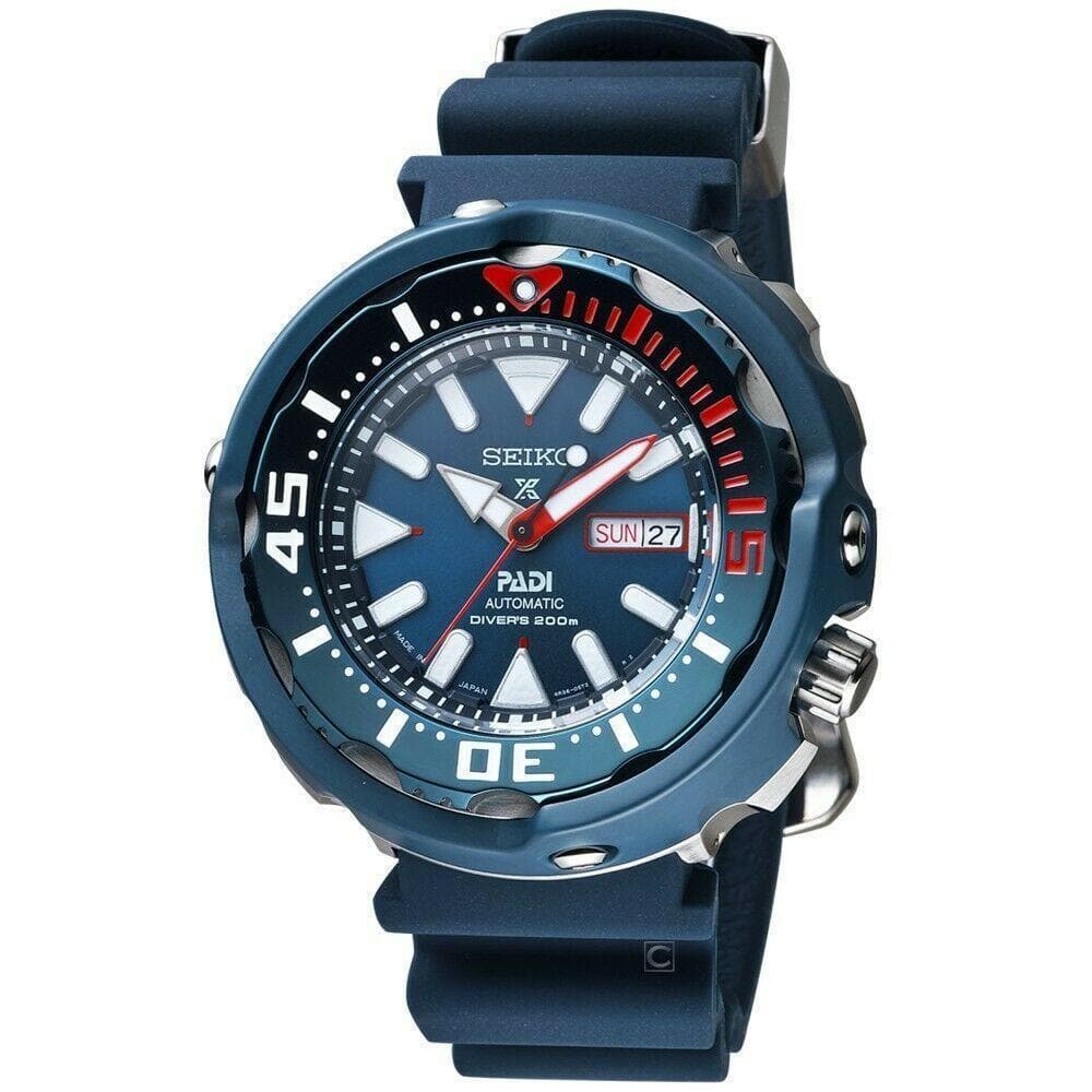 Seiko SE PADI Blue Ceramic Shroud Tuna 200M Diver's Men's Watch SRPA83J1