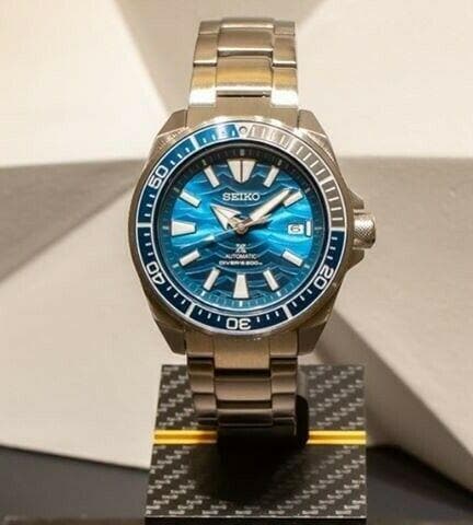 Seiko SE Save the Ocean Great White Shark Samurai Diver's Men's Watch SRPD23K1
