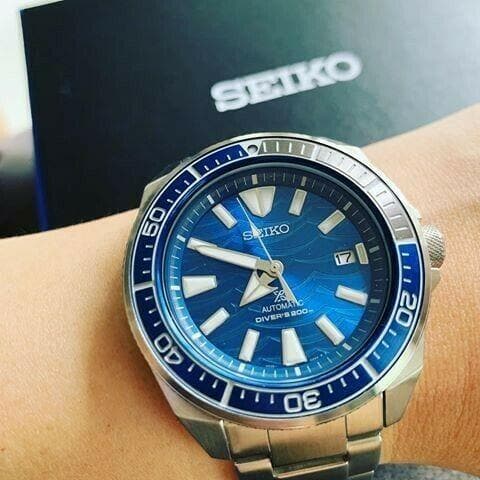 Seiko SE Save the Ocean Great White Shark Samurai Diver's Men's Watch SRPD23K1